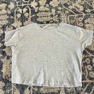 Women’s Lululemon cropped cotton top Grey